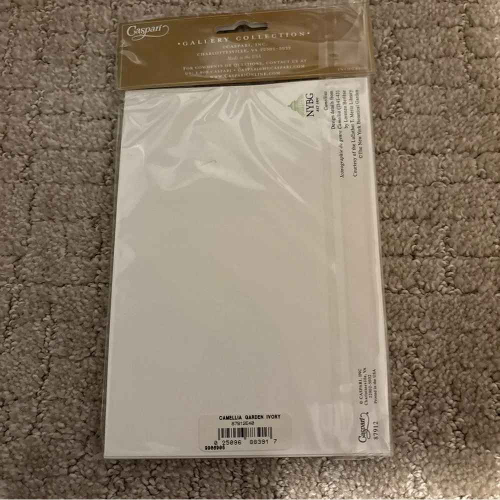 Caspari Gallery Collection Invitations 8 Cards W Envelopes Camellia Garden Ivory